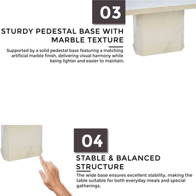 MOUNI Marble Dining Table Td Furniture
