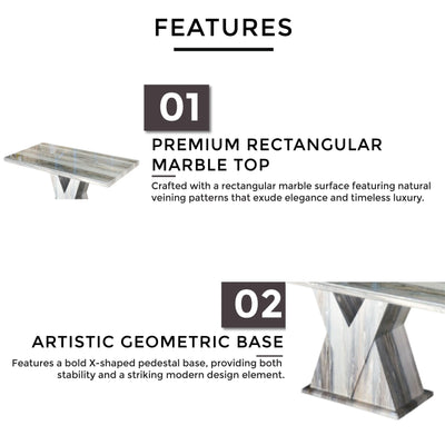 CYRILLA Marble Dining Table Td Furniture