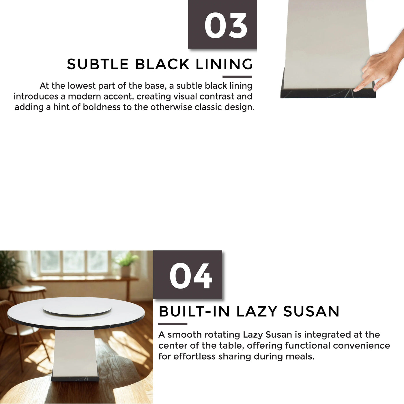 LORALEI Marble Dining Table Td Furniture