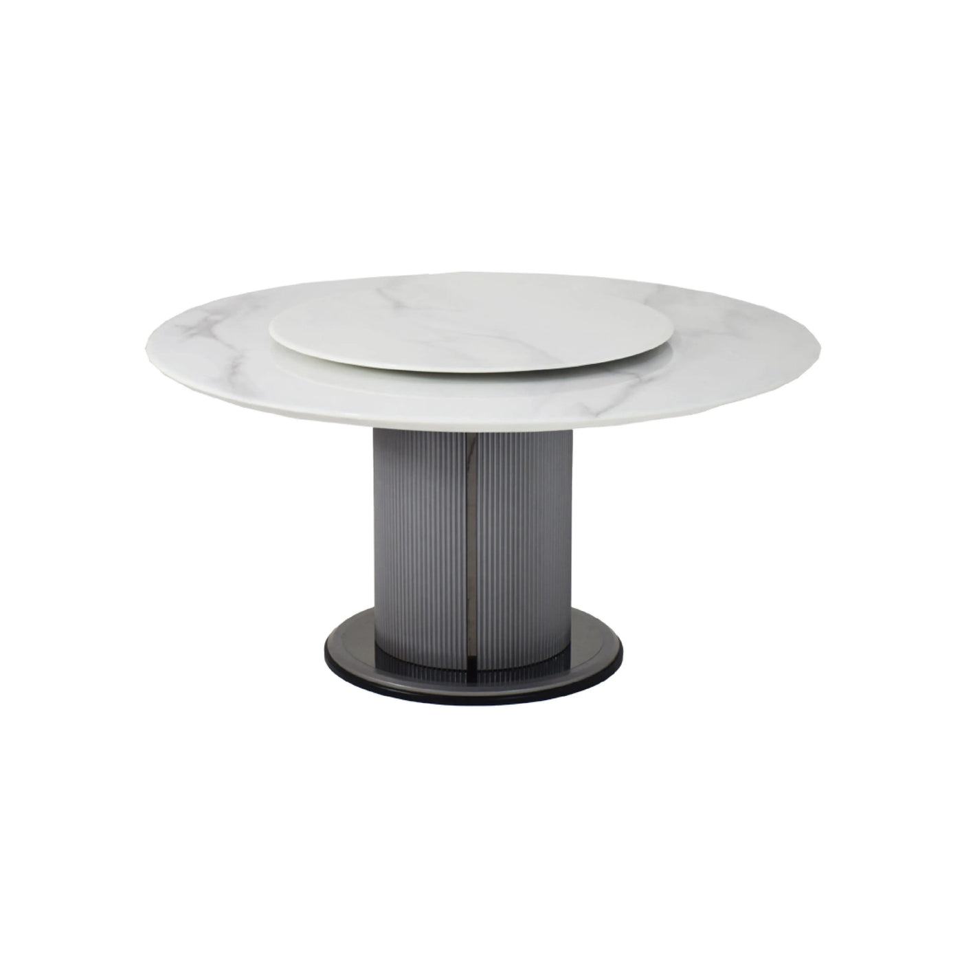 TYLAN Marble Dining Table with sparkling crystal stone top and solid base