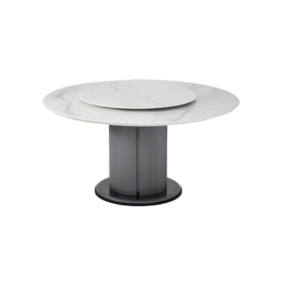 TYLAN Marble Dining Table with sparkling crystal stone top and solid base