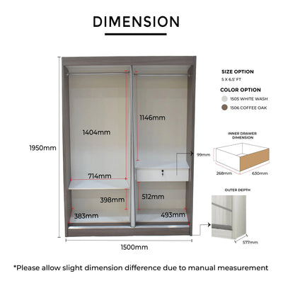 XARINA Sliding Door Wardrobe Td Furniture