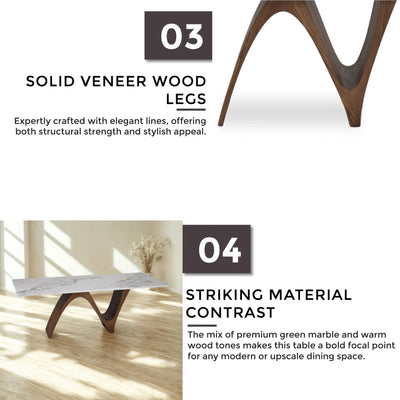 ZORIN Marble Dining Table statement piece
Elegant sculptural dining table with a bold mix of marble and veneer, perfect for upscale interiors - TD Furniture