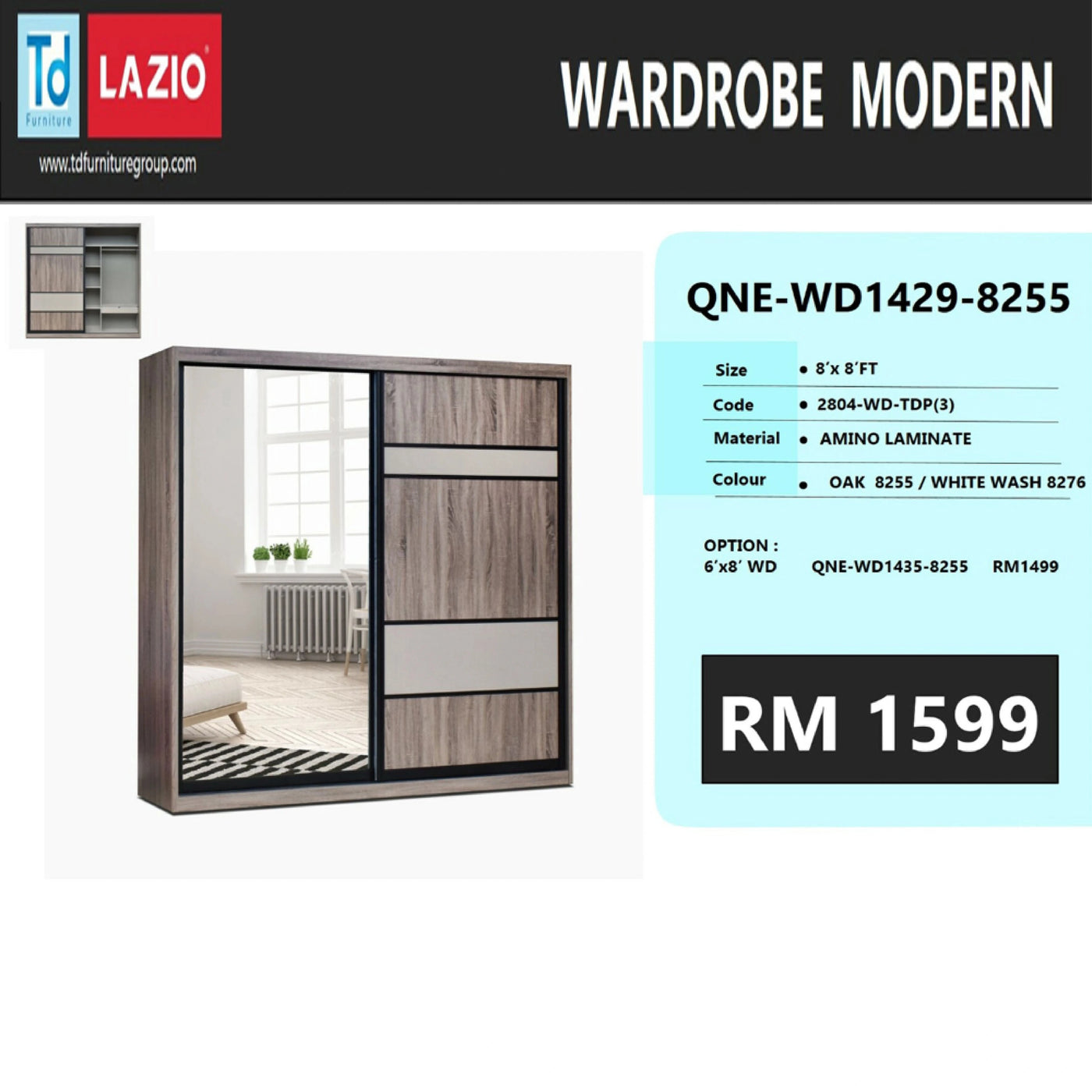 LILO 2 Sliding Door Wardrobe Td Furniture