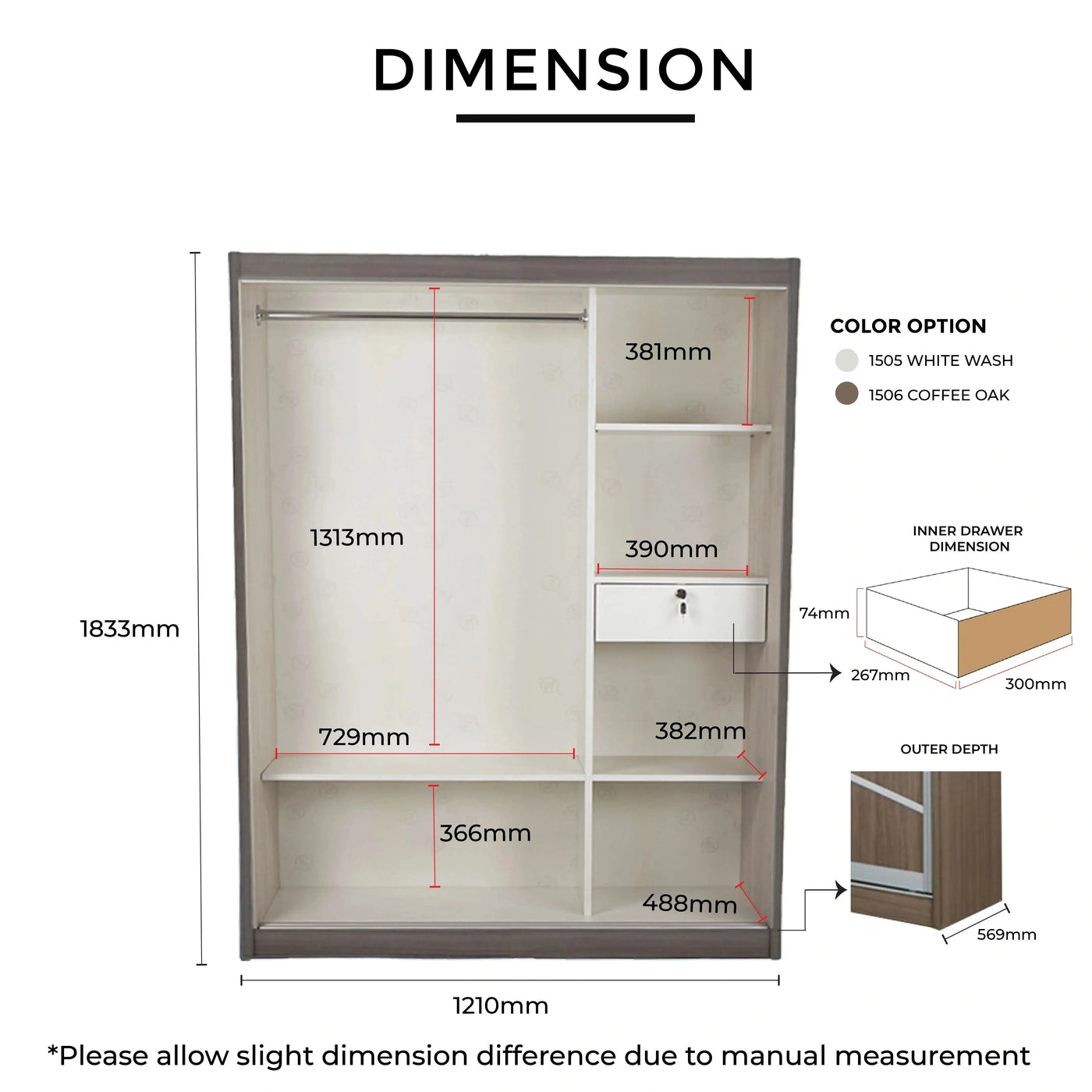 LUNA 2 Sliding Door Wardrobe Td Furniture