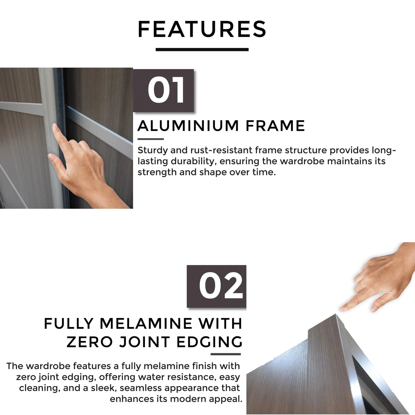 LUNA 2 Sliding Door Wardrobe Td Furniture