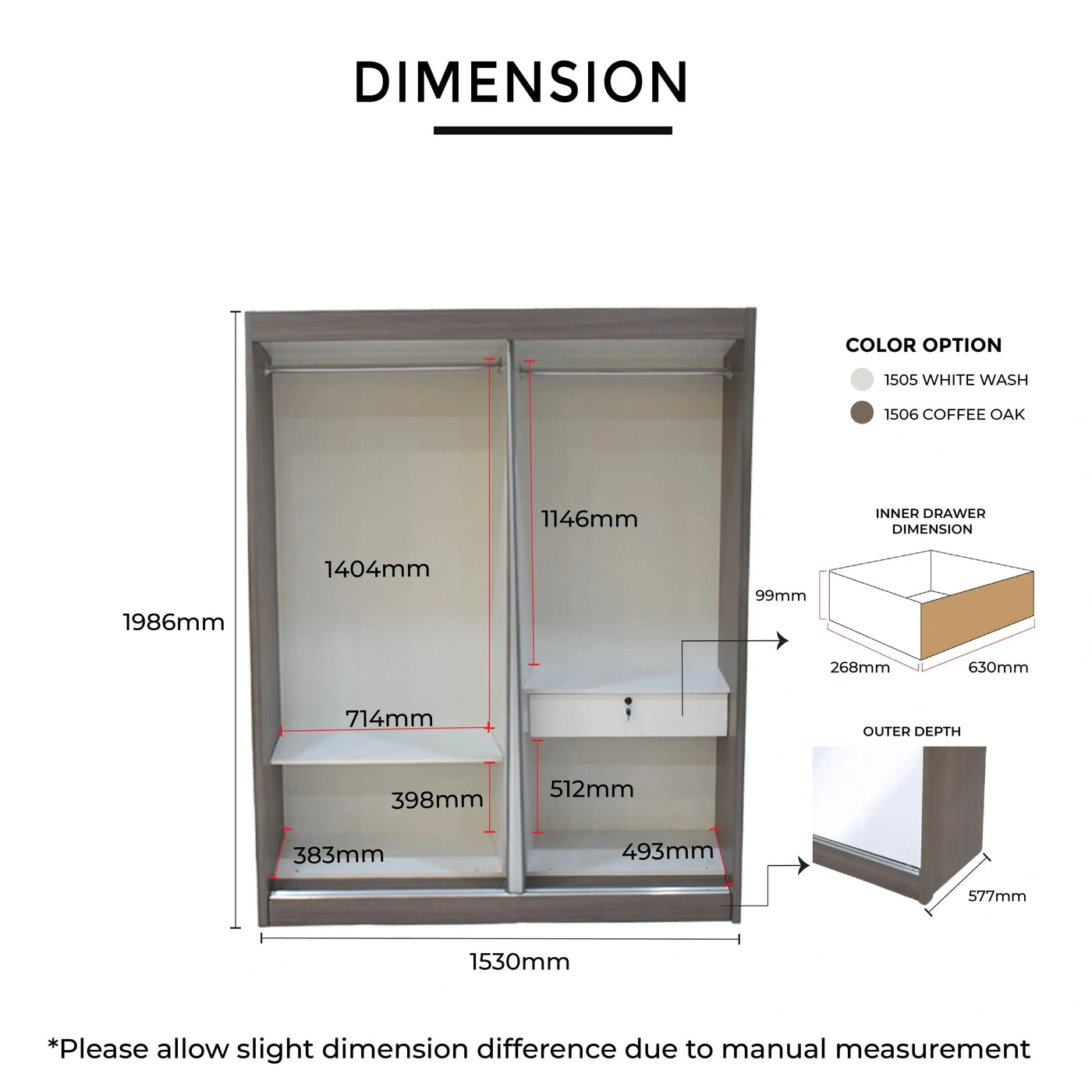 ORLIN 2 Sliding Door Wardrobe Td Furniture