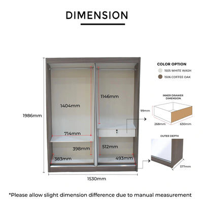 ORLIN 2 Sliding Door Wardrobe Td Furniture