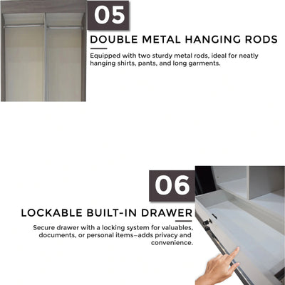 ORLIN 2 Sliding Door Wardrobe Td Furniture