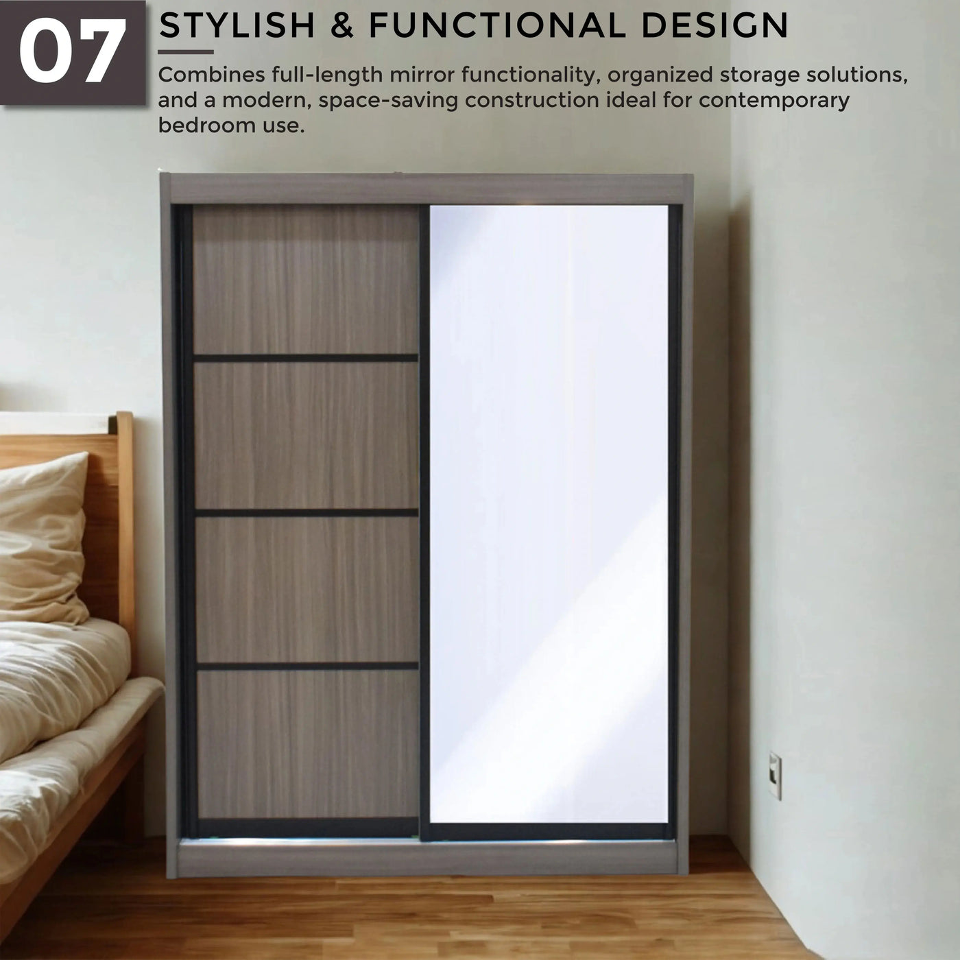 ORLIN 2 Sliding Door Wardrobe Td Furniture