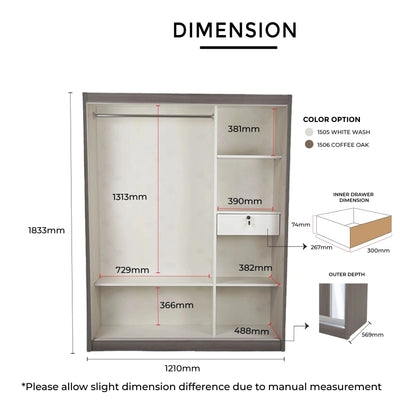MELON 2 Sliding Door Wardrobe Td Furniture