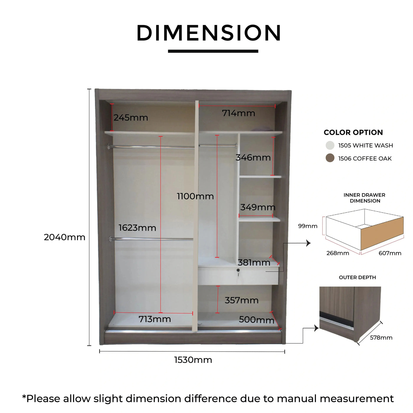 JOY 2 Sliding Door Wardrobe Td Furniture