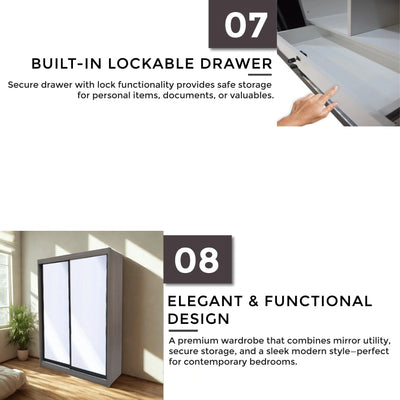 MADDY 2 Sliding Door Wardrobe Td Furniture