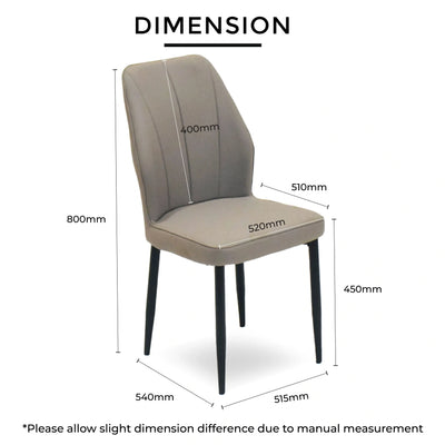 RAVE Dining Chair Grey Td Furniture