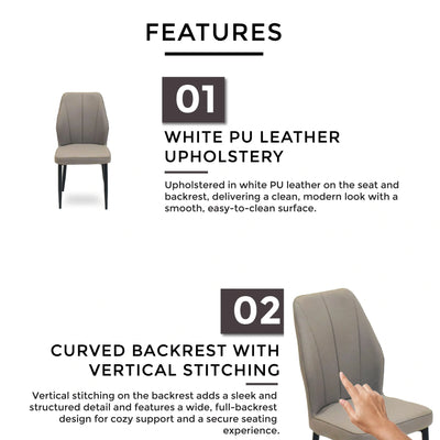 RAVE Dining Chair Grey Td Furniture