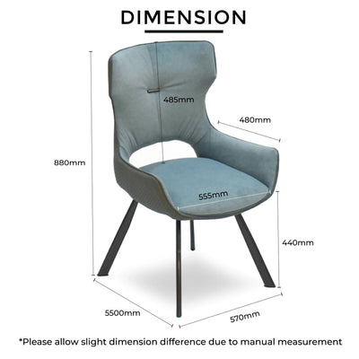 LIORA Dining Chair Blue Td Furniture