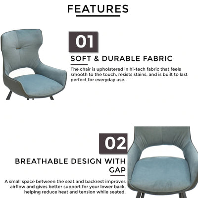 LIORA Dining Chair Blue Td Furniture