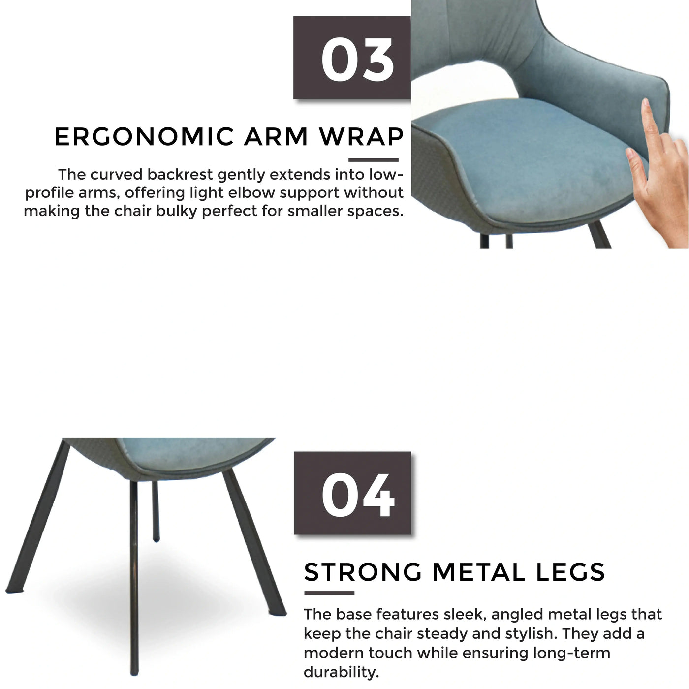 LIORA Dining Chair Blue Td Furniture