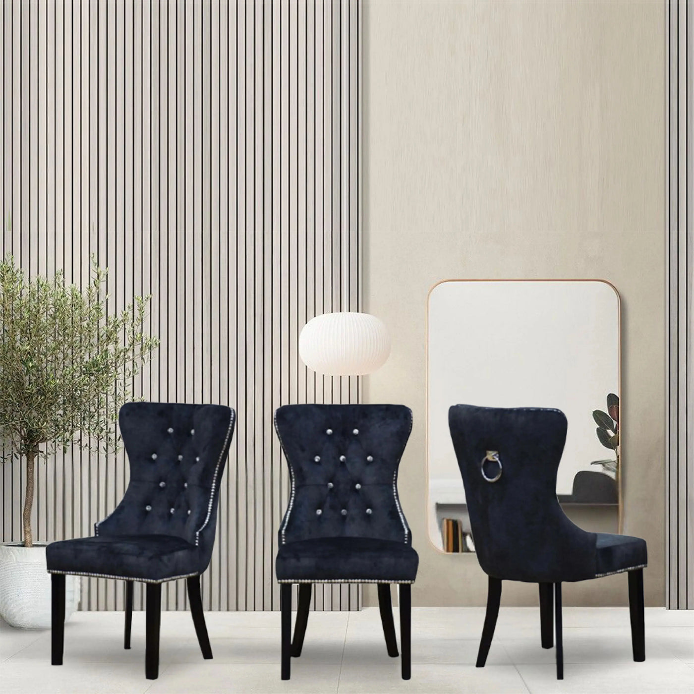 ELIZE Dining Chair Dark Grey Td Furniture