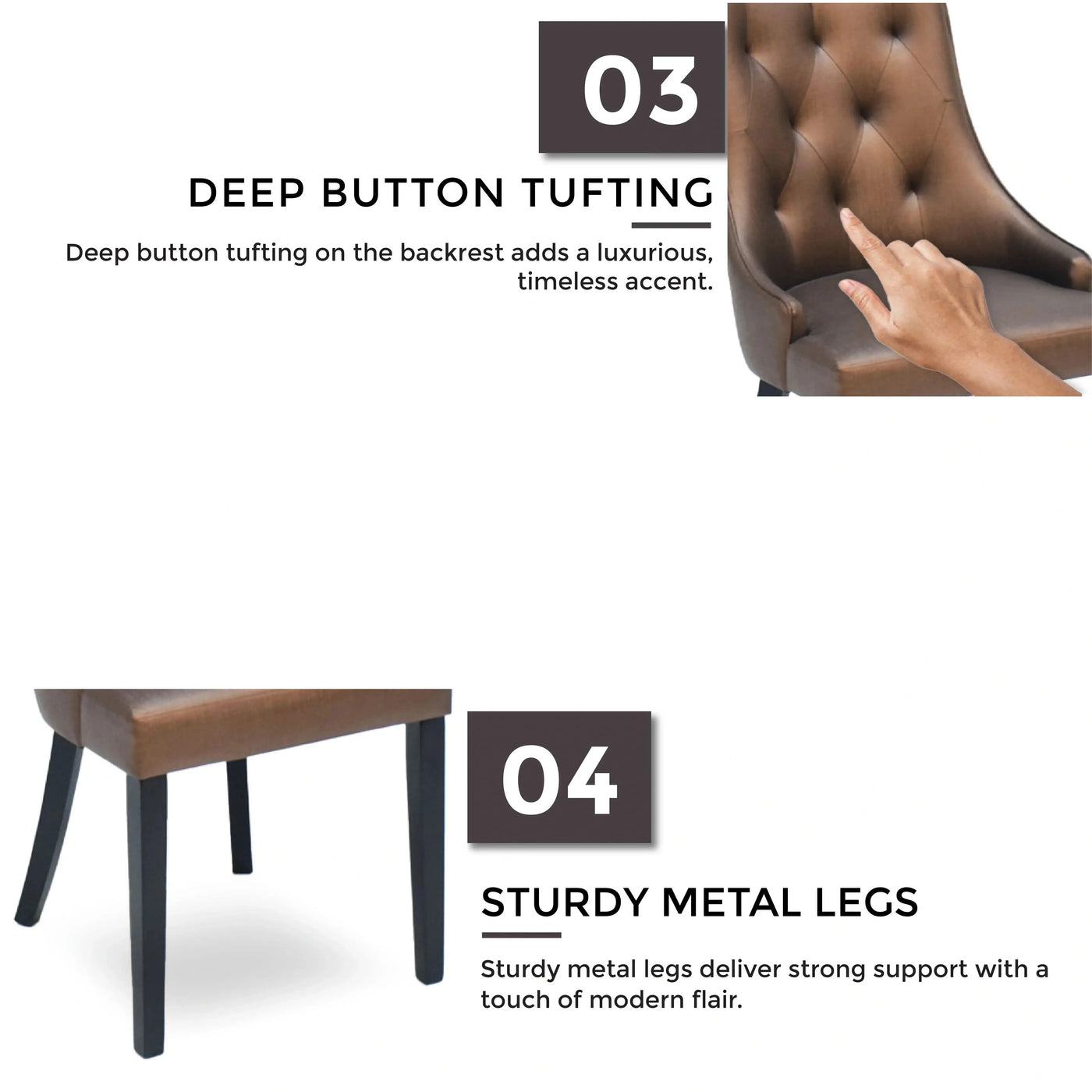 QUEEN Dining Chair Brown Td Furniture