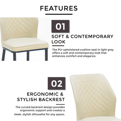 ELANI Dining Chair Light Grey Td Furniture