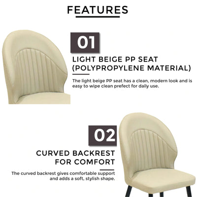 HEYRA Dining Chair Beige Td Furniture